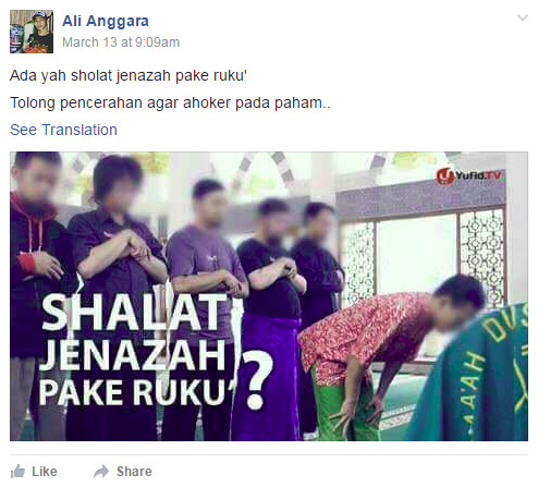 HOAX: Pendukung Ahok Tidak Paham Sholat Jenazah Tidak Pakai Ruku’