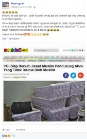 HOAX: PGI Siap Berkati Jasad Muslim Pendukung Ahok Yang Tidak Diurus Oleh Muslim