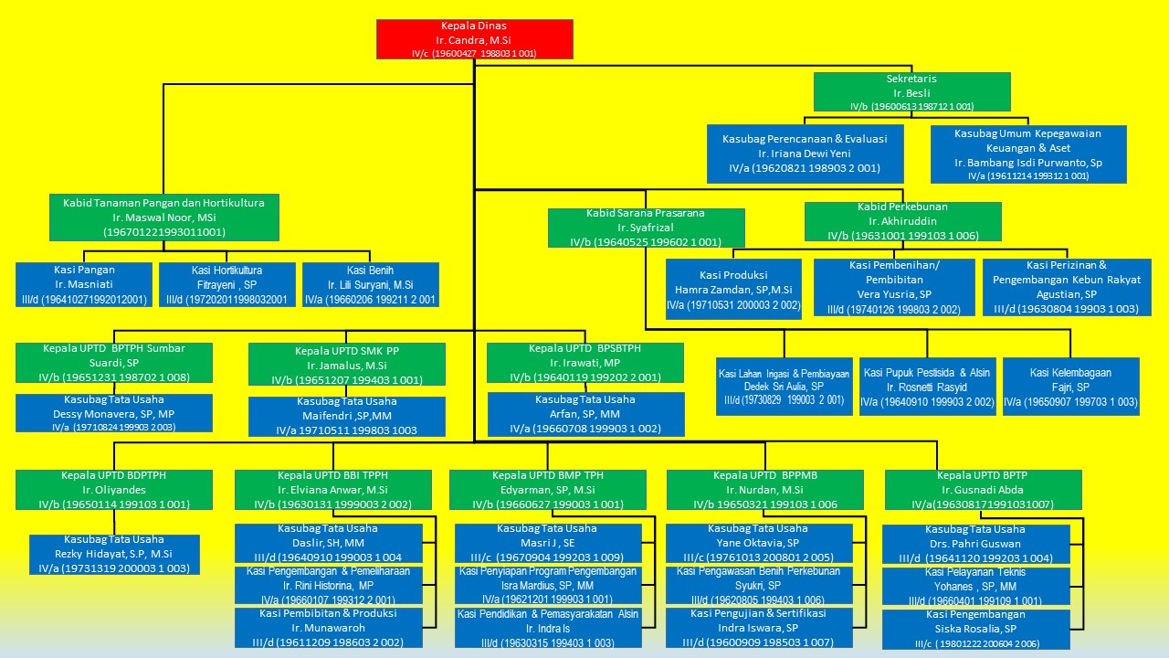 Struktur Organisasi Perangkat Daerah Dinas Tanaman Pangan Hortikultura dan Perkebunan