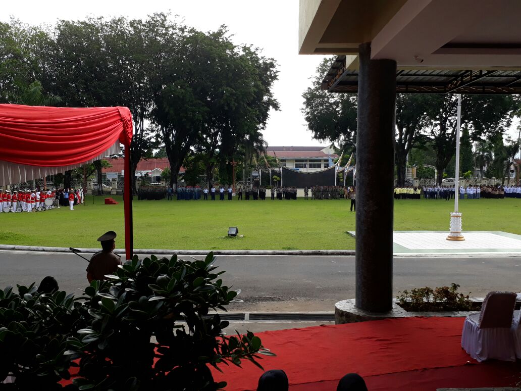 Upacara Peringatan Hari Bela Negara digelar di Kantor Gubernur Sumbar.