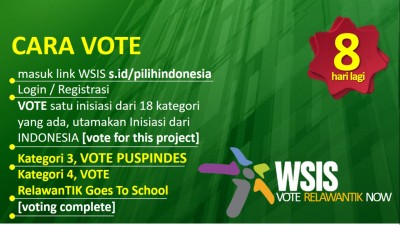 Cara Vote Relawan TIK Indonesia di Ajang WSIS Prizes 2018