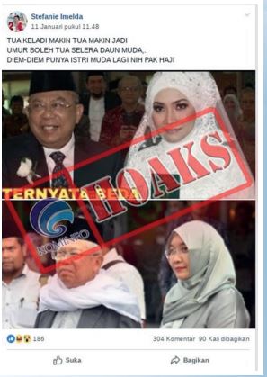 [HOAX] Maaruf Amin diam-diam berpoligami