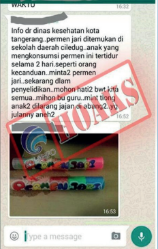 [Hoax] Permen Jari Mengandung Narkoba