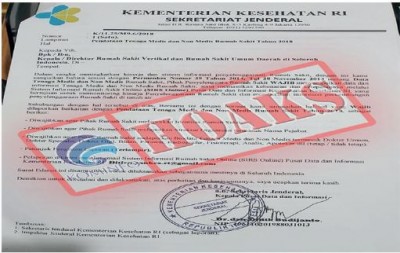 Surat Kemenkes Minta Biodata Tenaga Medis dan Nonmedis di RS