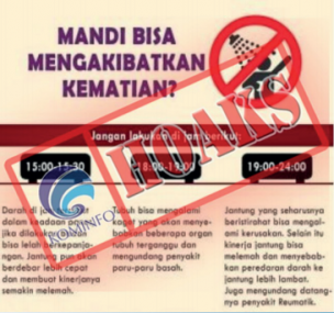 [Hoax] Mandi di 3 Waktu Ini Bisa Sebabkan Kematian Mendadak