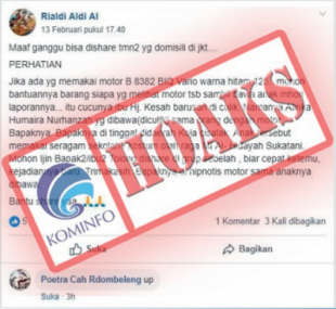 [Hoax] Alinka Humaira Nurhanzah, cucunya ibu Hj. Kesah barusan di