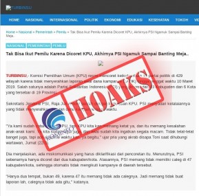 Tak Bisa Ikut Pemilu Karena Dicoret KPU, Akhirnya PSI Ngamuk Sampai Banting Meja [Hoax]