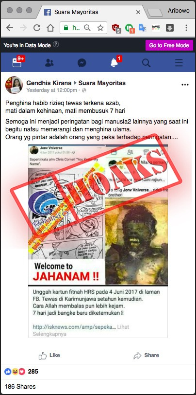 Penghina Habib Rizieq Tewas Terkena Azab [Hoax]