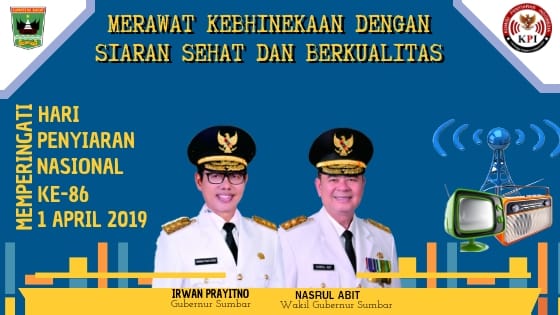 Hari Penyiaran Nasional ke-86, Gubernur Sumbar Sampaikan Ucapan Selamat