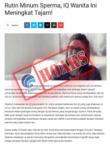 Rutin Minum Sperma, IQ Wanita Ini Meningkat Tajam! [Hoax]