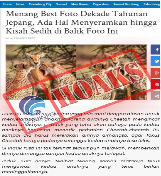 Foto Rusa Mengorbankan Diri Demi Anak-anaknya [Hoax]