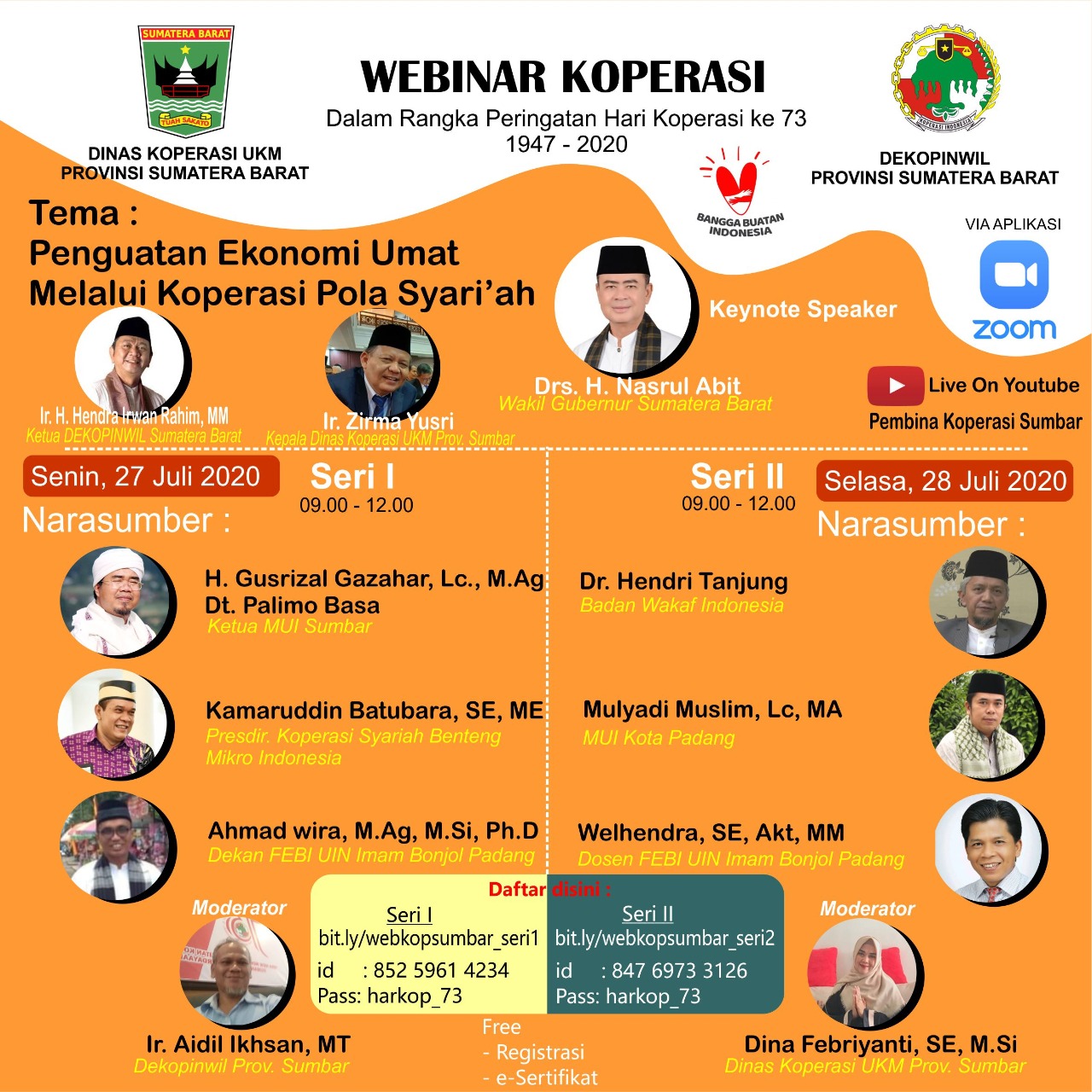 Webinar dalam rangka HUT Koperasi ke-73