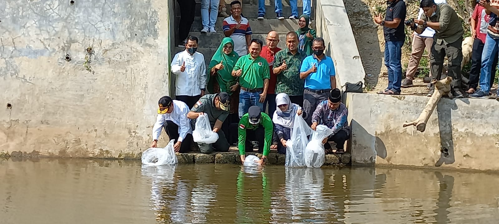 DKP Sumbar Kembali Tebar Benih Ikan Nilem di Perairan Umum