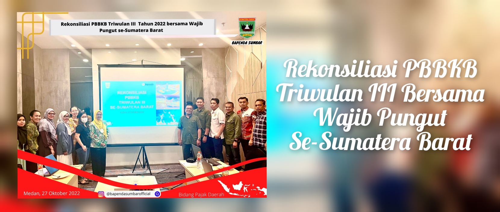 Rekonsiliasi Pajak Bahan Bakar Kendaraan Bermotor Triwulan III Tahun 2022