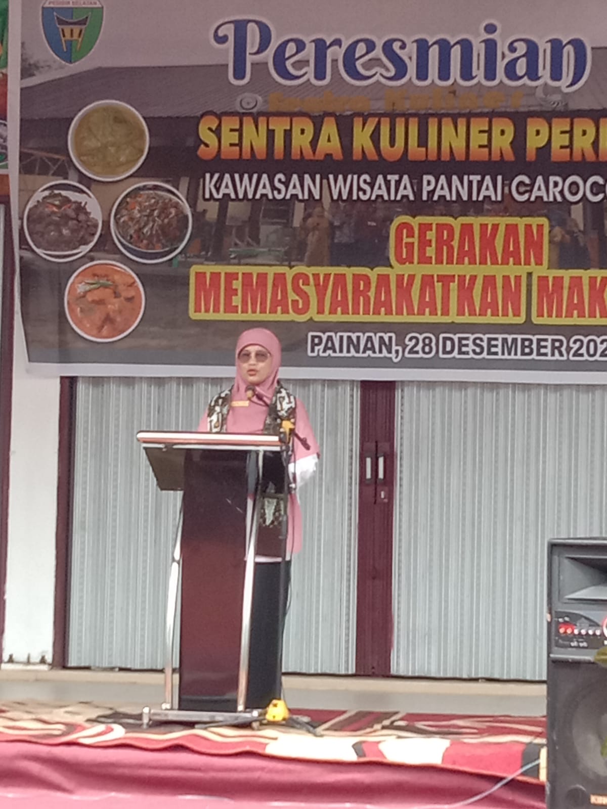 Peresmian Sentra Kuliner Perikanan di Kawasan Pantai Carocok Painan 