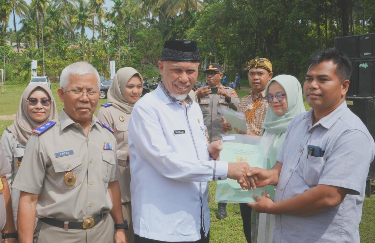 GEMAPATAS Serentak, Buya Mahyeldi : Nagari dan Desa Menjadi Kunci Suksesnya Pemasangan Tanda Batas