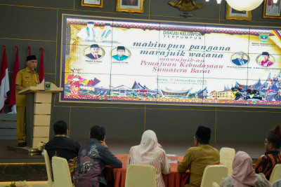 FGD Pemajuan Kebudayaan, Gubernur Rancangkan Nagari Emas Jelang Indonesia Emas