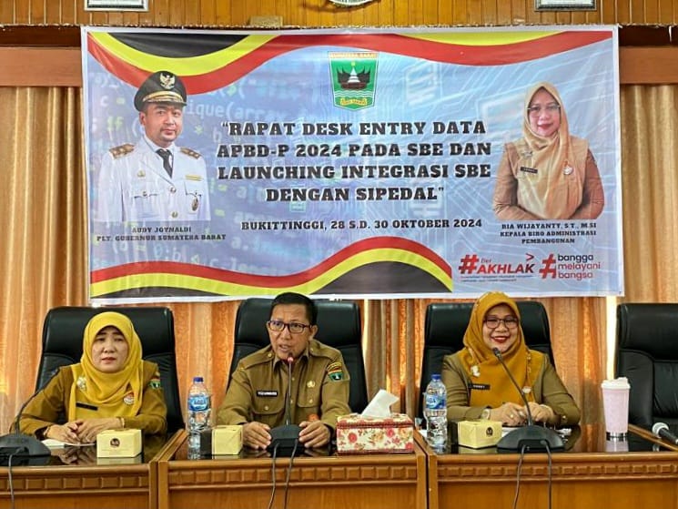 Tingkatkan Realisasi, Biro Adpem Sumbar Launching Aplikasi SBE Sinergi Sipedal dan Gelar Rapat Desk Entry Data APBD-P 2024